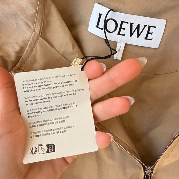 Loewe Anagram Khaki Hooded Jacket - Picture 6 of 12